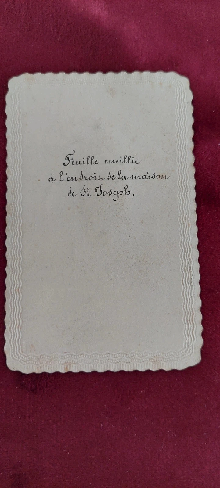 Image pieuse ancienne / Canivet - Saint Joseph - XIXe siècle - Souvenir de Terre Sainte – photo 2